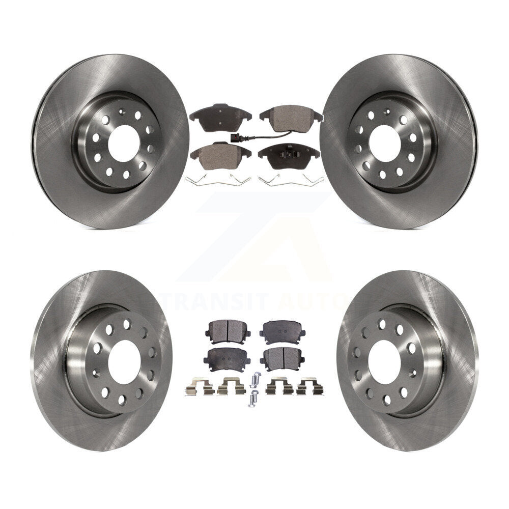 [Front+Rear] 2011 Volkswagen GTI Premium OE Brake Rotors & Ceramic Pads Kit For Max Braking