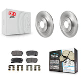 Rear Brake Rotors Ceramic Pad Kit For 2017 Kia Cadenza With Manual Parking
