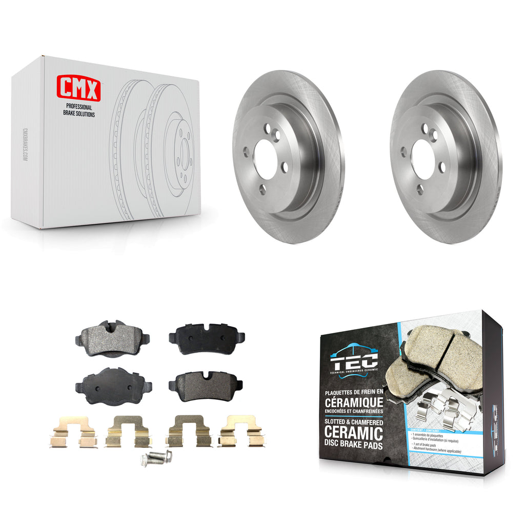 Rear Disc Brake Rotors And Ceramic Pads Kit For Mini Cooper