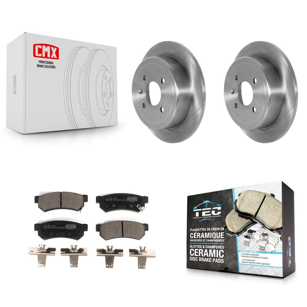 Rear Disc Brake Rotors And Ceramic Pads Kit For Chevrolet Spark EV
