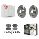 [Rear] 2009 Audi A4 Quattro Convertible Premium OE Brake Rotors & Ceramic Pads Kit For Max Braking