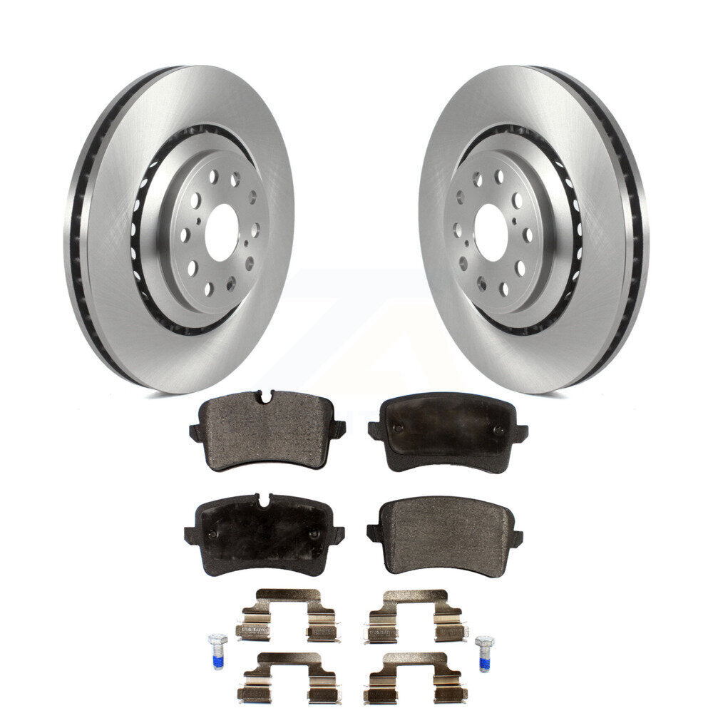 Rear Disc Brake Rotors And Ceramic Pads Kit For Audi A8 Quattro S6 S7 S8