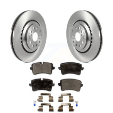 Charger l&#39;image dans la galerie, Rear Disc Brake Rotors And Ceramic Pads Kit For Audi A8 Quattro S6 S7 S8