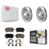 Rear Disc Brake Rotors And Ceramic Pads Kit For Audi A8 Quattro S6 S7 S8