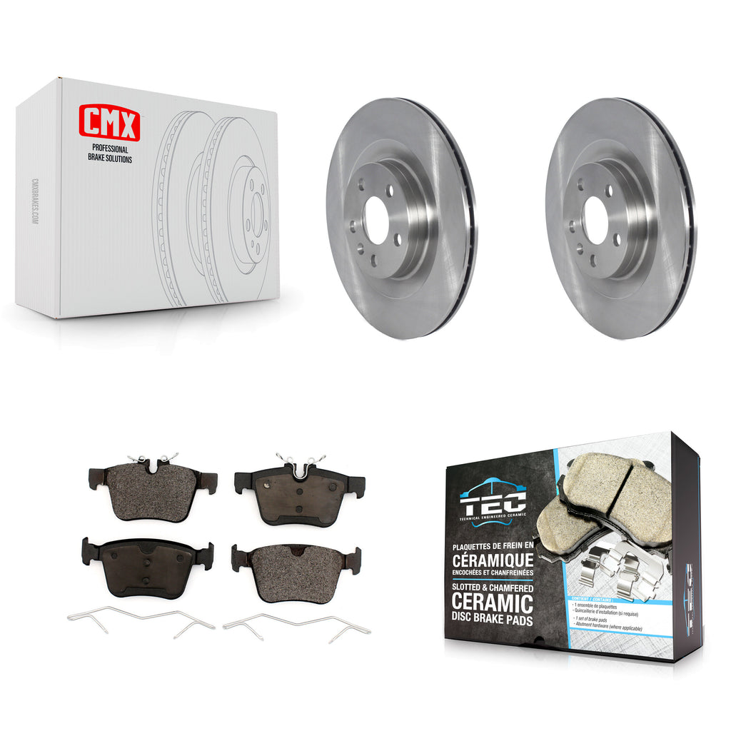 Rear Brake Rotors Ceramic Pad Kit For 16-19 Volvo XC90 With 320mm Diameter Rotor