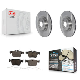 Rear Brake Rotors Ceramic Pad Kit For 16-19 Volvo XC90 With 320mm Diameter Rotor