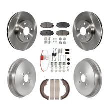 Load image into Gallery viewer, Front Rear Brake Rotors Ceramic Pad &amp; Drum Kit (7Pc) For Toyota Prius C Scion iQ