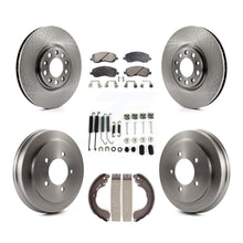 Charger l'image dans la galerie, Front Rear Disc Brake Rotors Ceramic Pads And Drum Kit (7Pc) For Jeep Compass