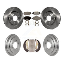 Charger l&#39;image dans la galerie, Front Rear Disc Brake Rotors Ceramic Pads And Drum Kit For Hyundai Elantra