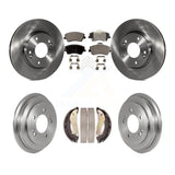 Front Rear Disc Brake Rotors Ceramic Pads And Drum Kit For Hyundai Elantra