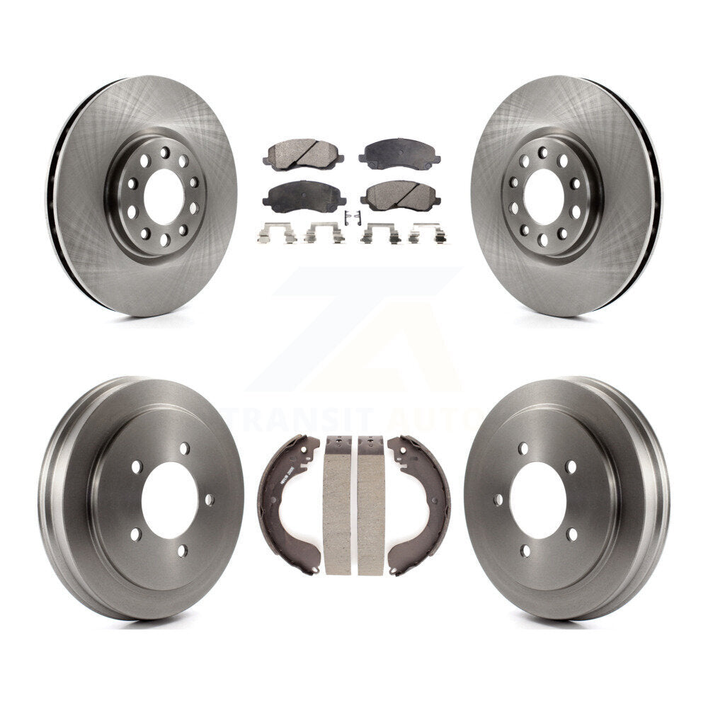 Front Rear Disc Brake Rotors Ceramic Pads And Drum Kit For Jeep Compass