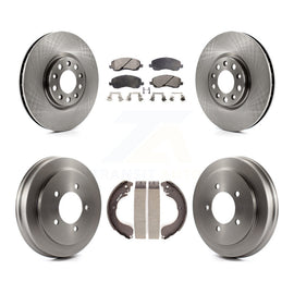 Front Rear Disc Brake Rotors Ceramic Pads And Drum Kit For Jeep Compass