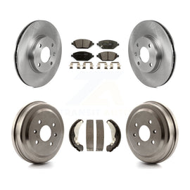 Front Rear Disc Brake Rotor Ceramic Pad & Drum Kit For 2016-2021 Chevrolet Spark
