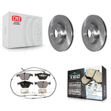 [Front] 2012 BMW 335i With Blue Painted Calipers Premium OE Brake Rotors & Ceramic Pads Kit For Max Braking