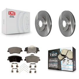Front Disc Brake Rotors And Ceramic Pads Kit For Kia Niro Hyundai Ioniq