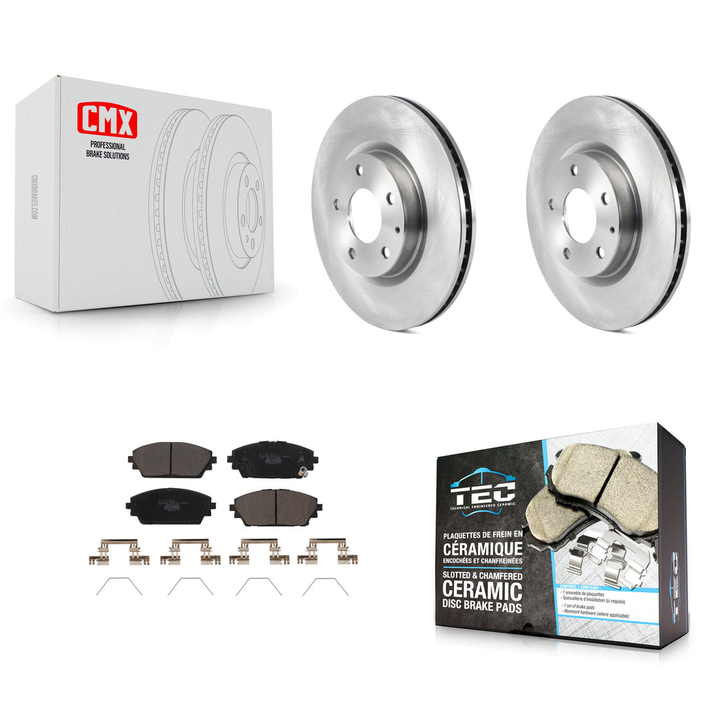 Front Disc Brake Rotors And Ceramic Pads Kit For Mazda 3