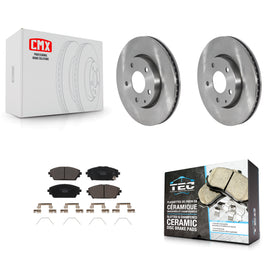 Front Disc Brake Rotors And Ceramic Pads Kit For Mazda 3