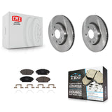 Front Disc Brake Rotors And Ceramic Pads Kit For Mazda 3