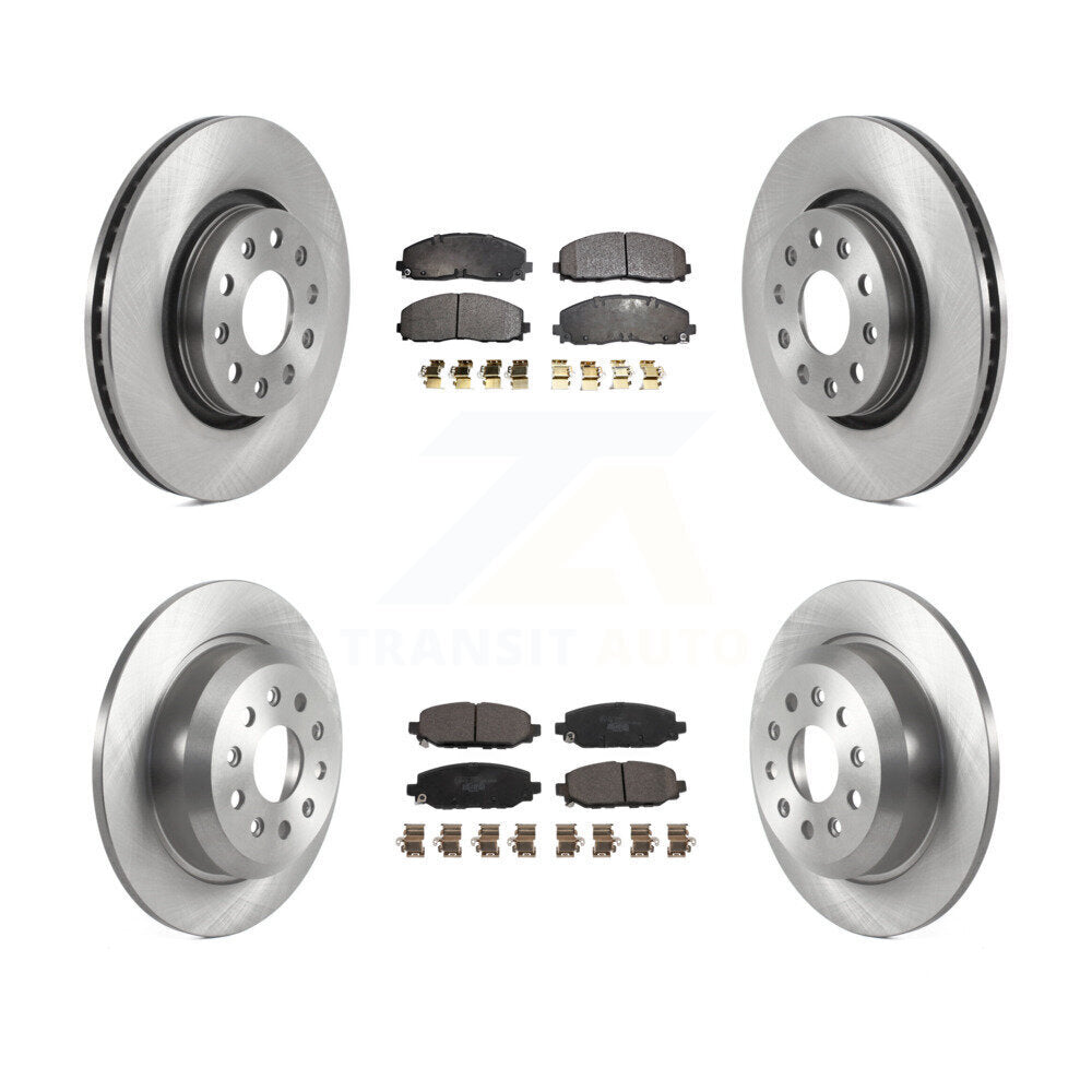 [Front+Rear] 2018-2021 Jeep Wrangler Rubicon Premium OE Brake Rotors & Ceramic Pads Kit For Max Braking