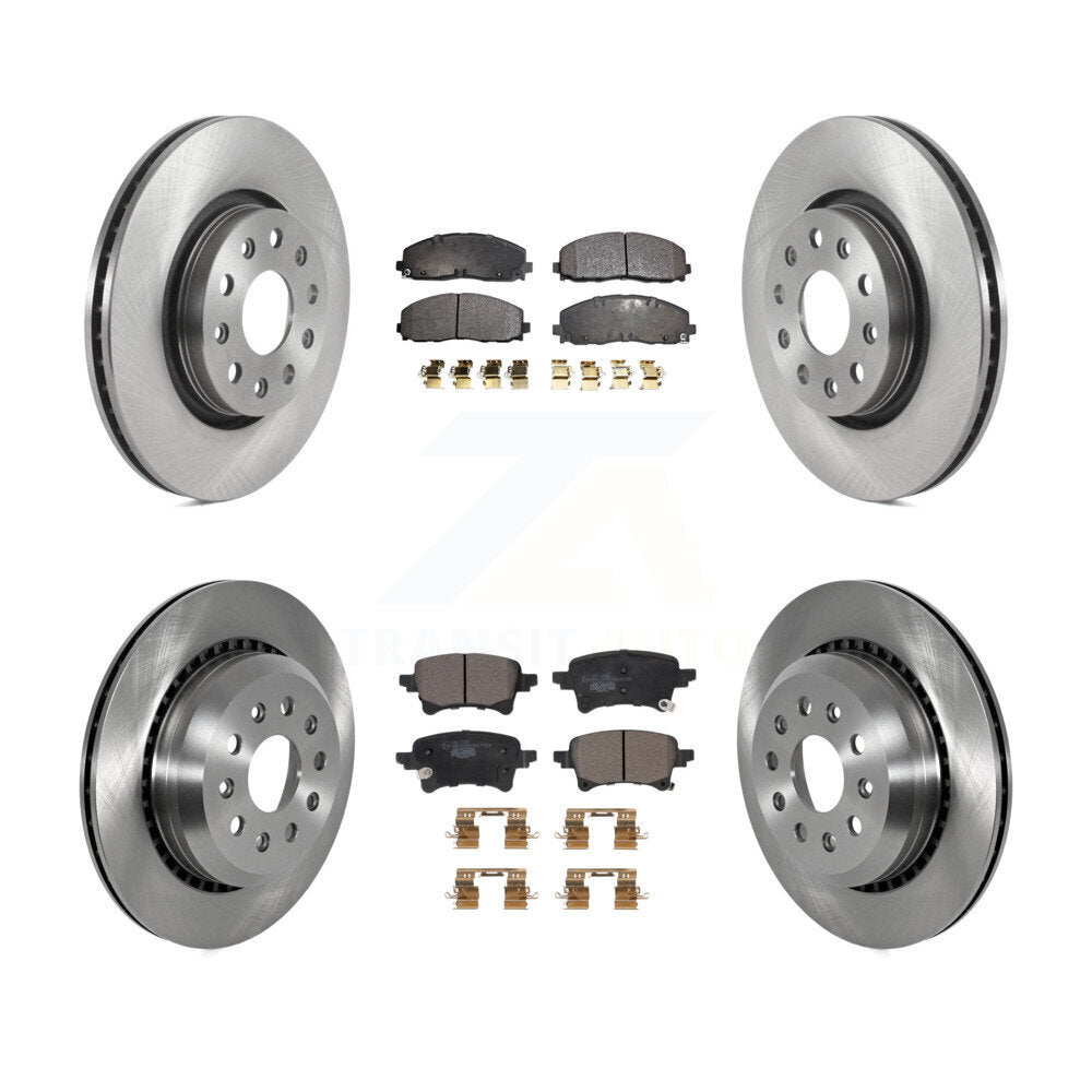 [Front+Rear] 2020-2022 Jeep Gladiator Premium OE Brake Rotors & Ceramic Pads Kit For Max Braking