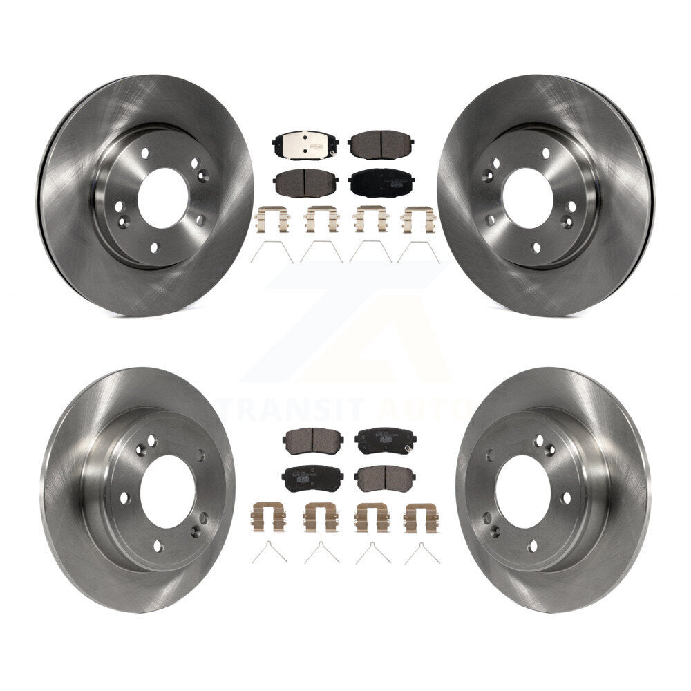 Front Rear Disc Brake Rotors And Ceramic Pads Kit For Hyundai Kona