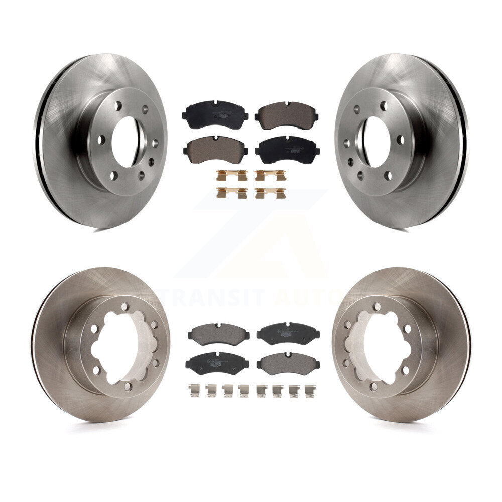 Front Rear Disc Brake Rotor Ceramic Pad Kit For Mercedes-Benz Sprinter 3500 2500