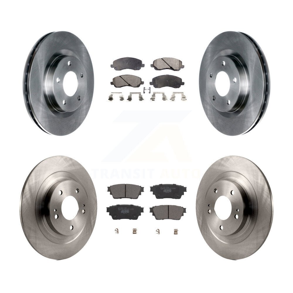 Front Rear Disc Brake Rotors And Ceramic Pads Kit For Mitsubishi Outlander