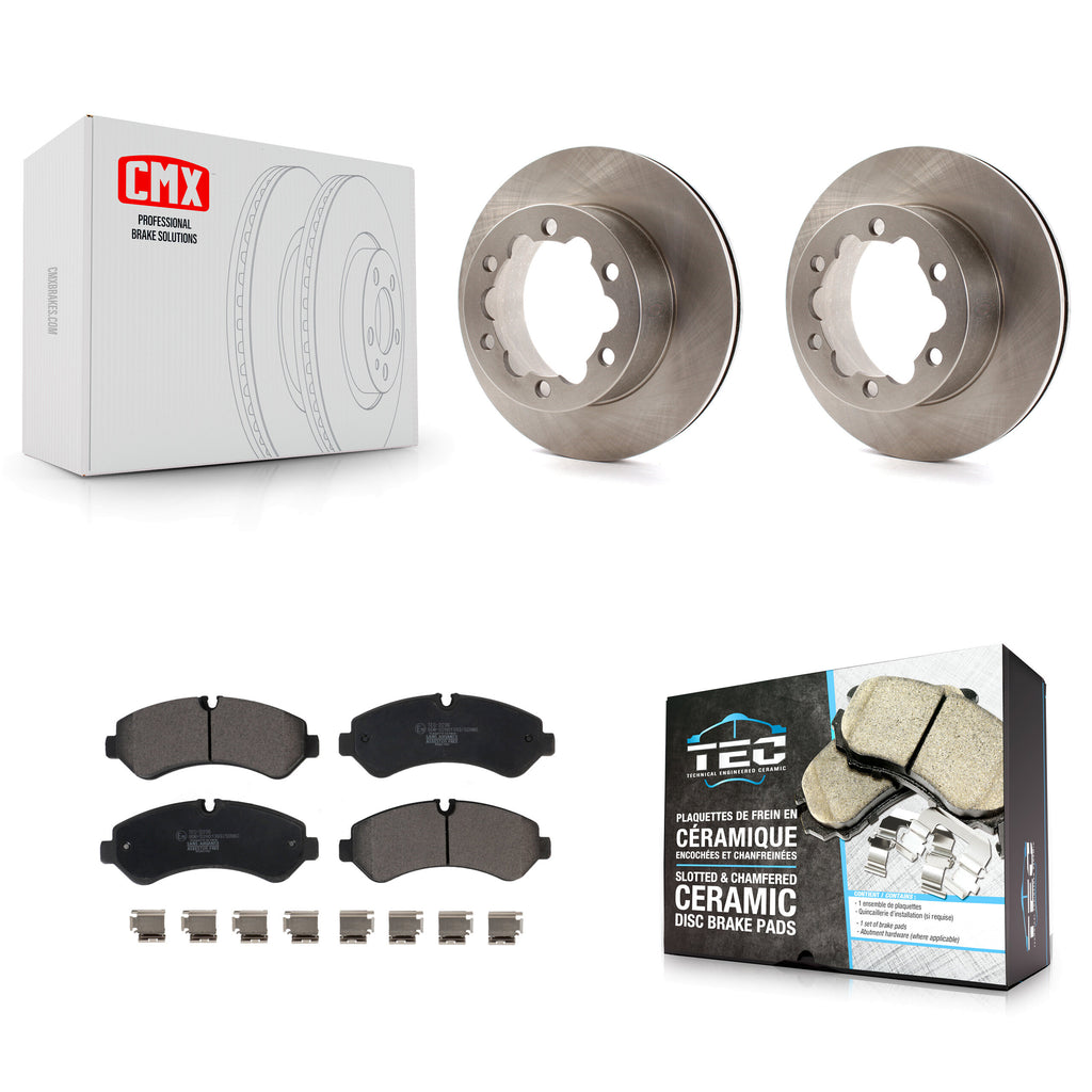 Rear Disc Brake Rotor And Ceramic Pad Kit For Mercedes-Benz Sprinter 3500 3500XD