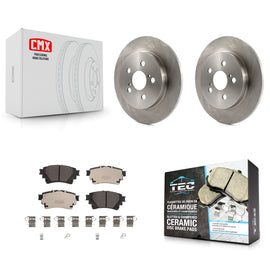 [Rear] 2019 Toyota Corolla 1.8L Premium OE Brake Rotors & Ceramic Pads Kit For Max Braking