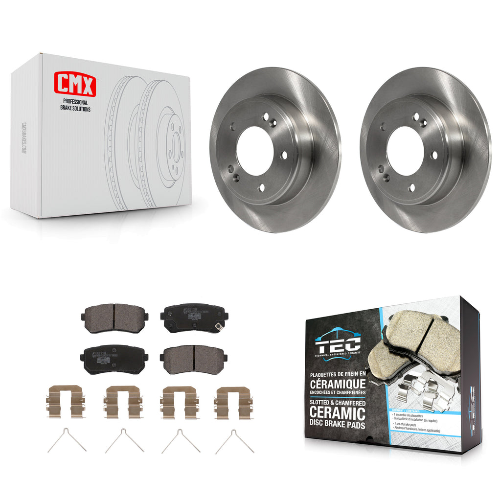 Rear Disc Brake Rotors And Ceramic Pads Kit For Hyundai Kona