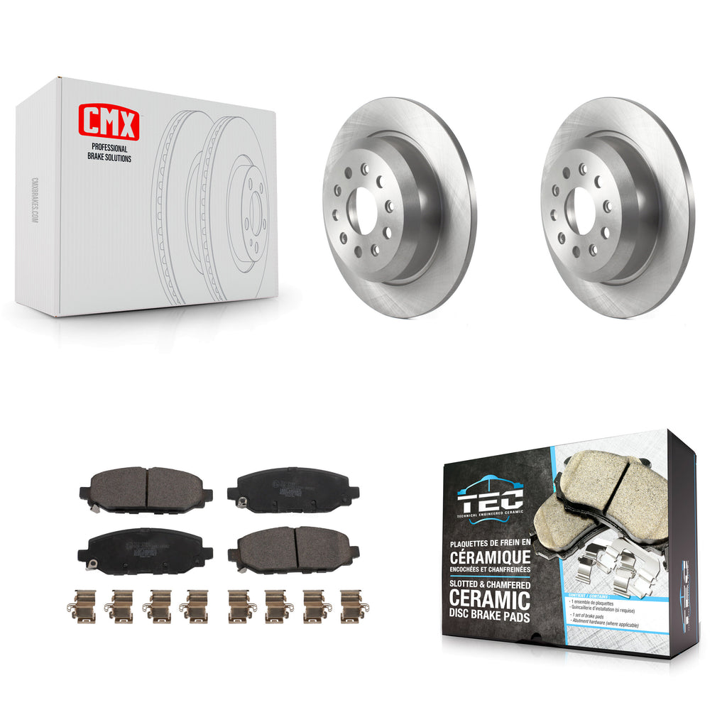 [Rear] 2018-2021 Jeep Wrangler Rubicon Premium OE Brake Rotors & Ceramic Pads Kit For Max Braking