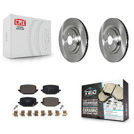 Rear Brake Rotor And Ceramic Pad Kit For Lincoln Aviator Ford Police Interceptor