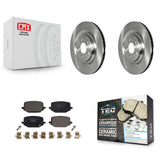 Rear Brake Rotor And Ceramic Pad Kit For Lincoln Aviator Ford Police Interceptor