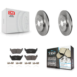 Rear Disc Brake Rotors And Ceramic Pads Kit For Ram 1500