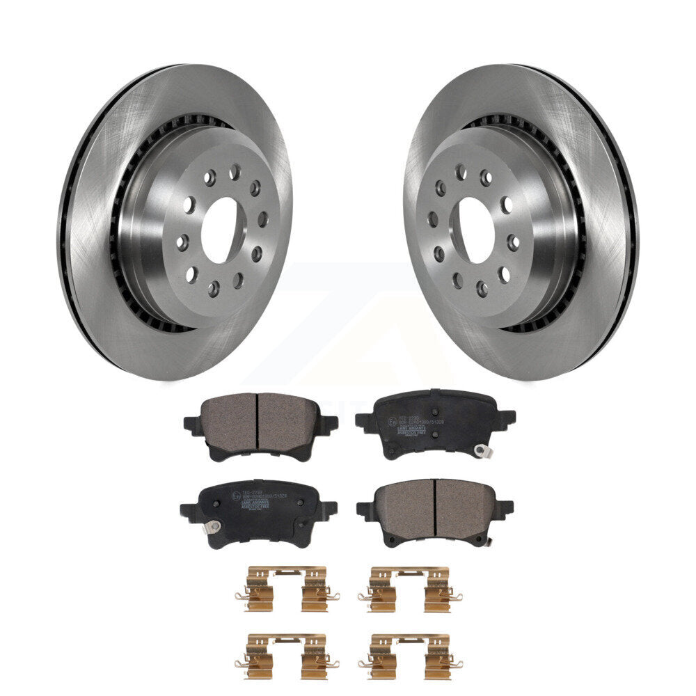 Rear Disc Brake Rotors And Ceramic Pads Kit For Jeep Gladiator Wrangler