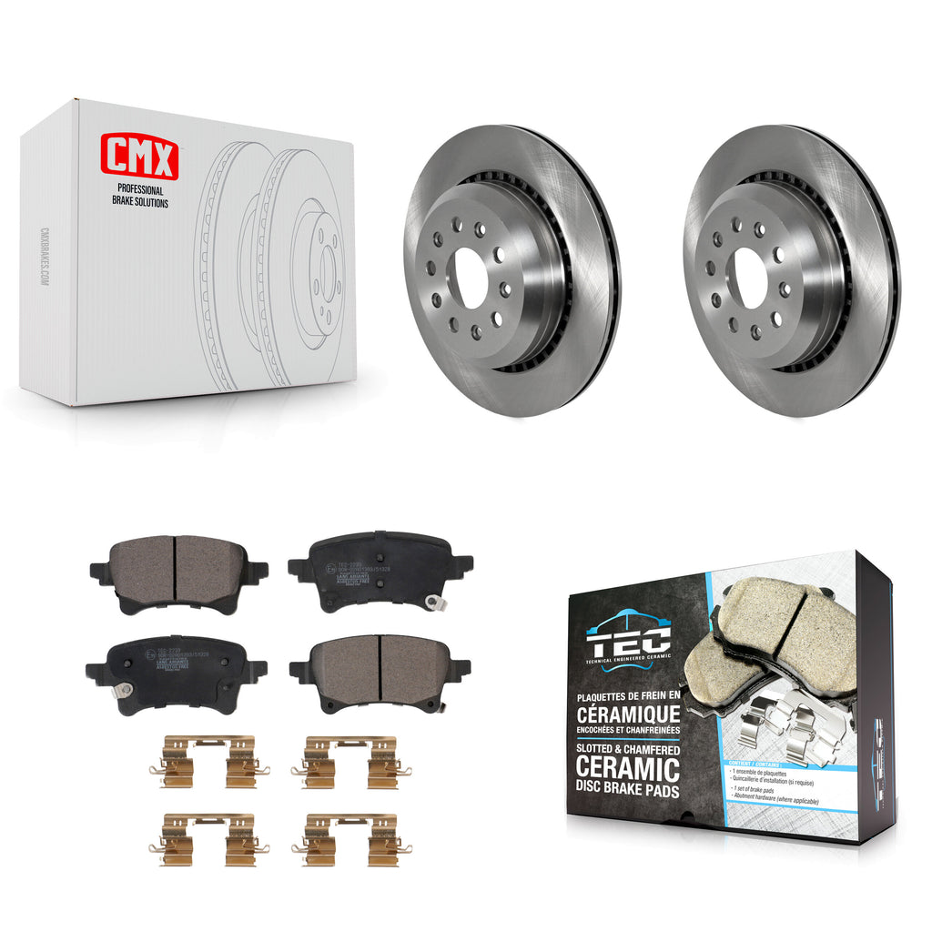 Rear Disc Brake Rotors And Ceramic Pads Kit For Jeep Gladiator Wrangler