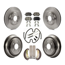 Charger l'image dans la galerie, Front Rear Disc Brake Rotors Ceramic Pad And Drum Kit (7Pc) For Chevrolet Malibu