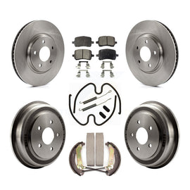 Front Rear Disc Brake Rotors Ceramic Pad And Drum Kit (7Pc) For Chevrolet Malibu