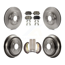 Front Rear Disc Brake Rotors Ceramic Pads And Drum Kit For Chevrolet Malibu