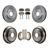 Front Rear Disc Brake Rotors Ceramic Pads And Drum Kit For Chevrolet Malibu