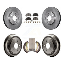 Front Rear Disc Brake Rotors Ceramic Pads And Drum Kit For Chevrolet Malibu