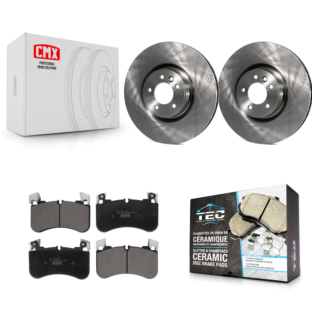 Front Brake Rotor And Ceramic Pad Kit For Land Rover Range Sport Defender 90 110