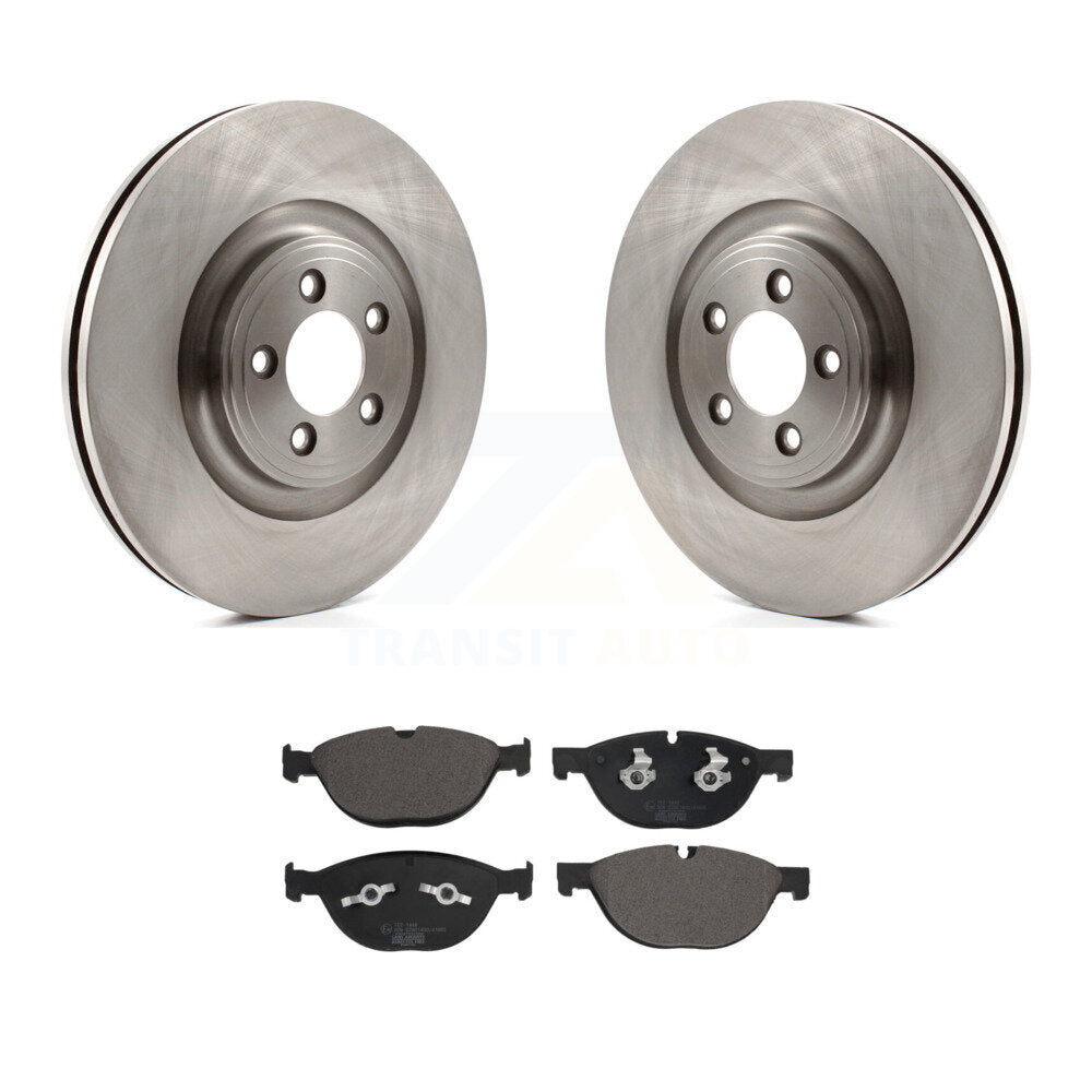 Front Disc Brake Rotors And Ceramic Pads Kit For Jaguar XF XJ