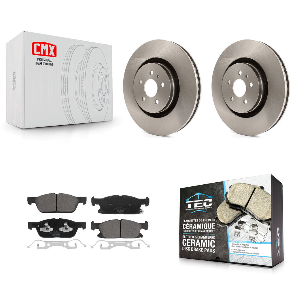 Front Disc Brake Rotors And Ceramic Pads Kit For Ford Edge Lincoln Nautilus