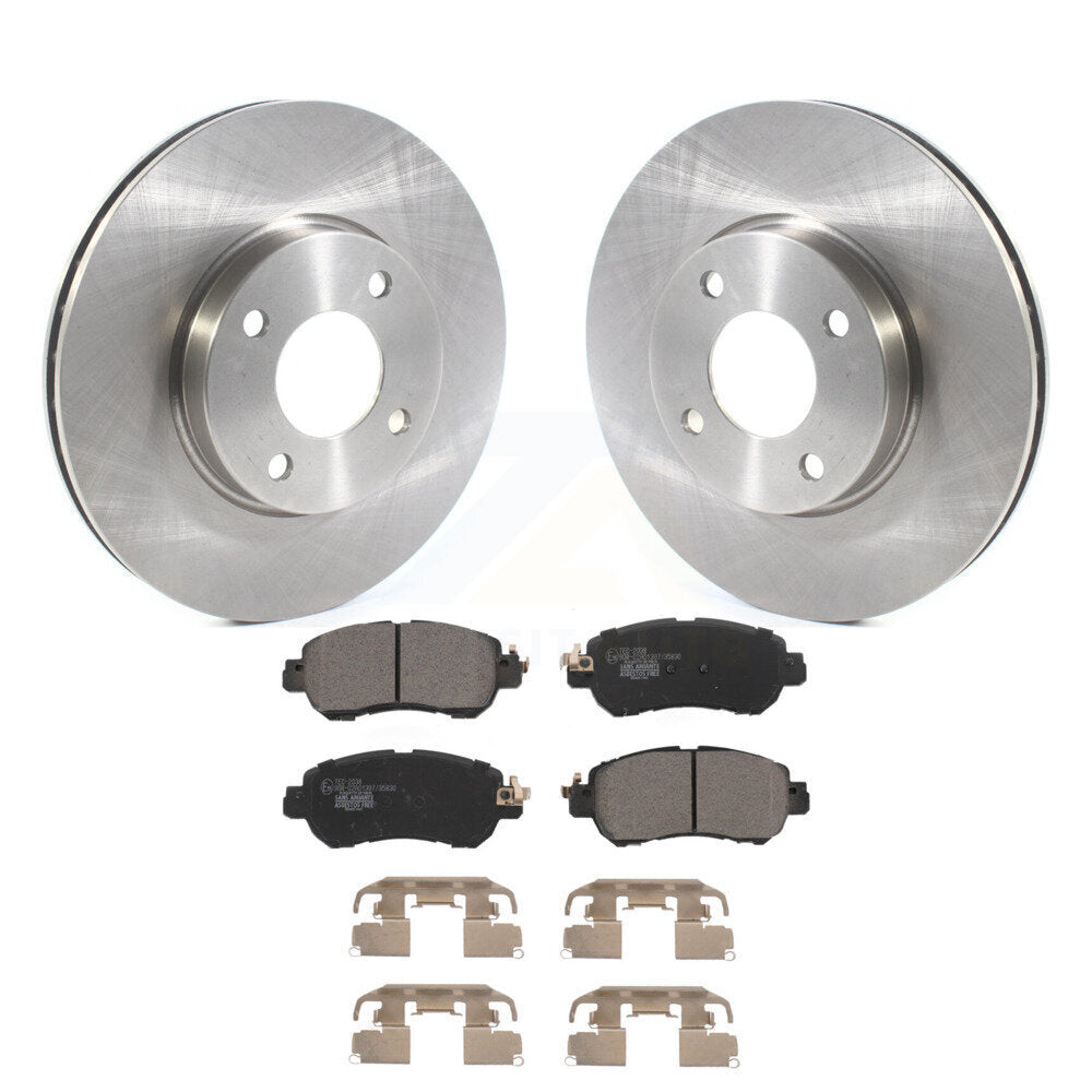 Front Disc Brake Rotors And Ceramic Pads Kit For Nissan Kicks Versa