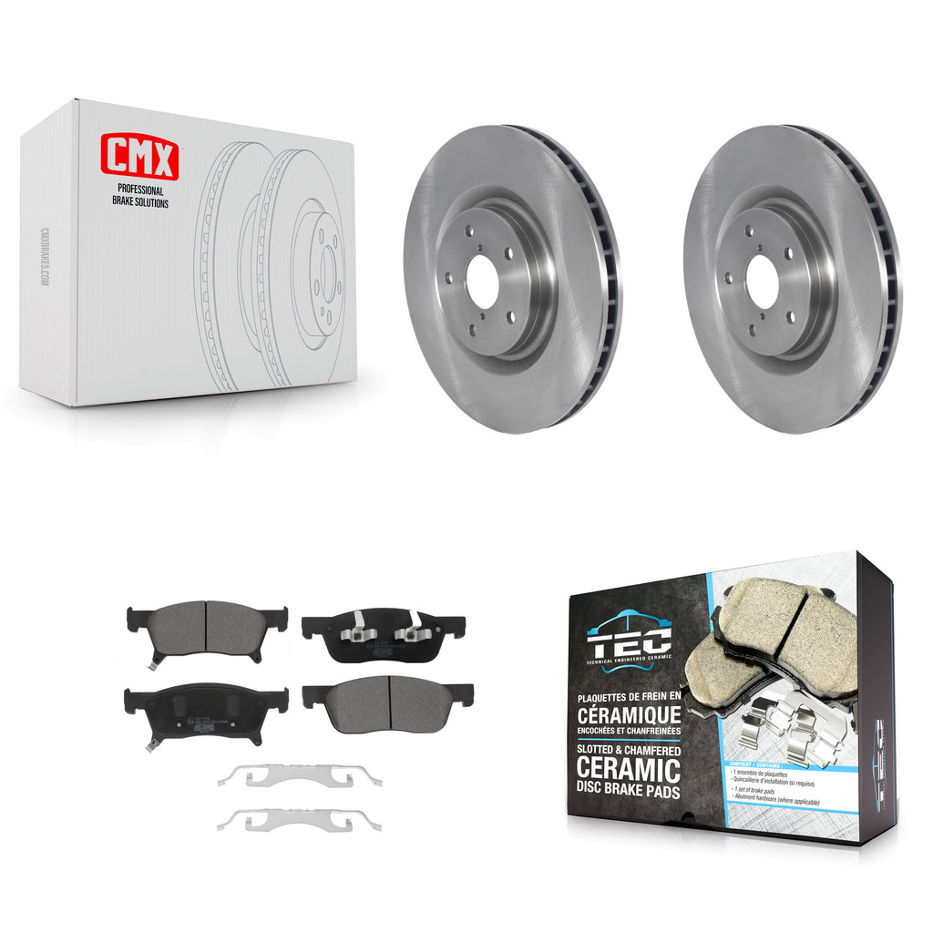 [Front] 2019-2022 Subaru Ascent Premium OE Brake Rotors & Ceramic Pads Kit For Max Braking