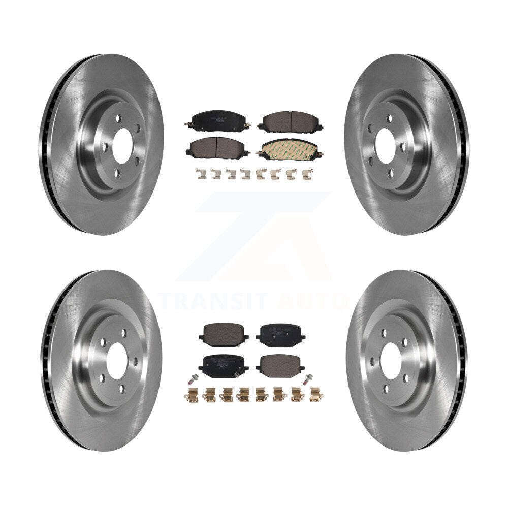 Front Rear Brake Rotor & Ceramic Pad Kit For Lincoln Aviator Ford Police Utility