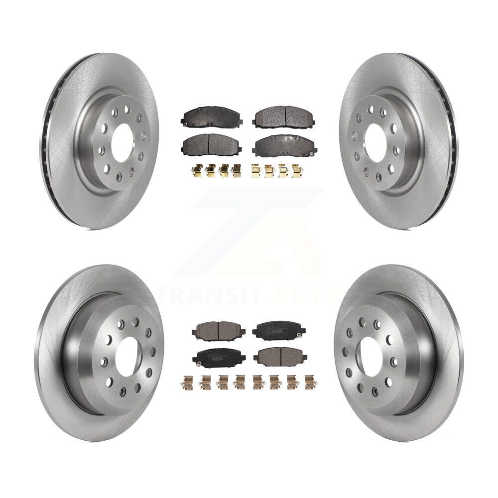 [Front+Rear] 2018-2020 Jeep Wrangler Sport Premium OE Brake Rotors & Ceramic Pads Kit For Max Braking