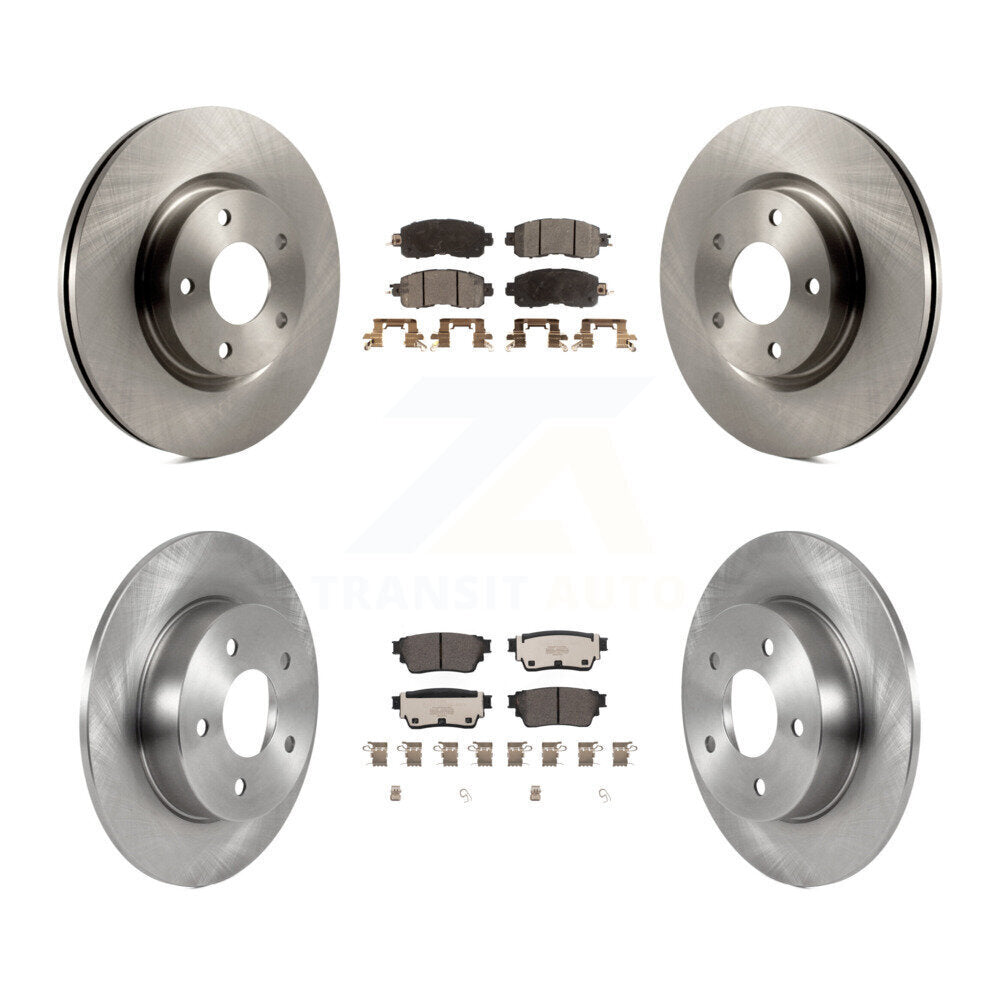 Front Rear Disc Brake Rotors And Ceramic Pads Kit For Nissan Altima