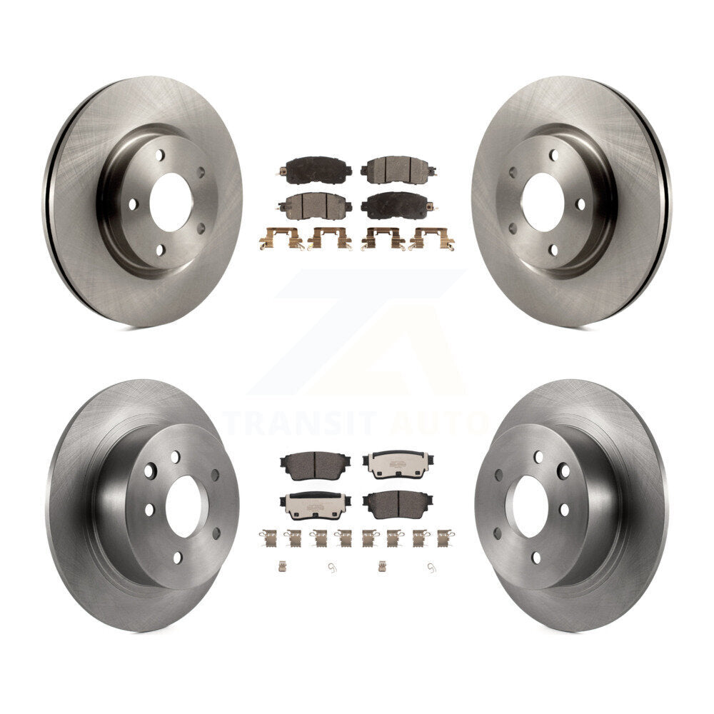 [Front+Rear] 2019-2020 Nissan Altima AWD Premium OE Brake Rotors & Ceramic Pads Kit For Max Braking